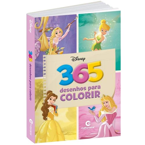 Livro de Colorir 365 Desenhos Princesas Disney Culturama Editora