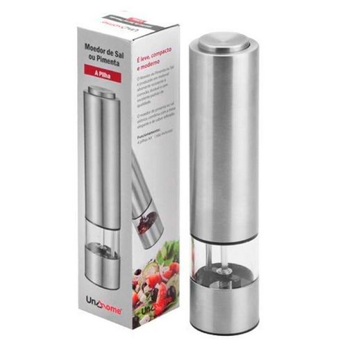 Moedor de sal e pimenta a pilha 5x22-5x5cm Uni Home