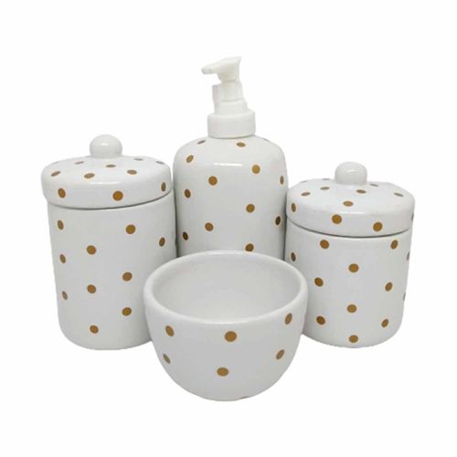 Kit de banheiro de cerâmica 4 peças Susan Empreendimento