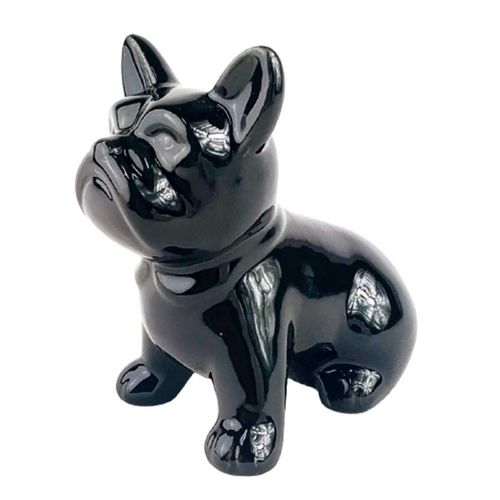 Bulldog de porcelana cores sortidas 10cm Interponte  Interponte