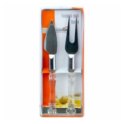 Conjunto P/ Queijo 2 Peças em Inox Imporiente