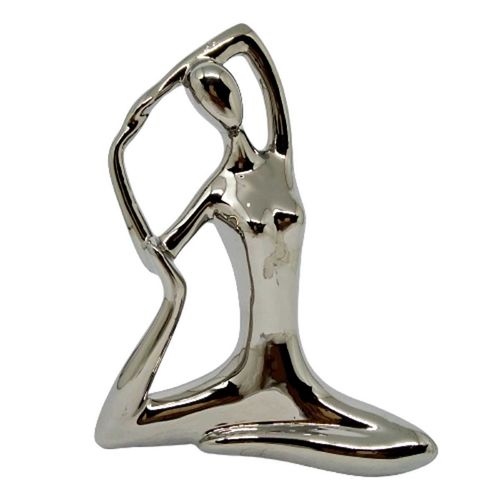 Estatueta Poses de Ioga Decorativo 20cm em Porcelana Bom Years