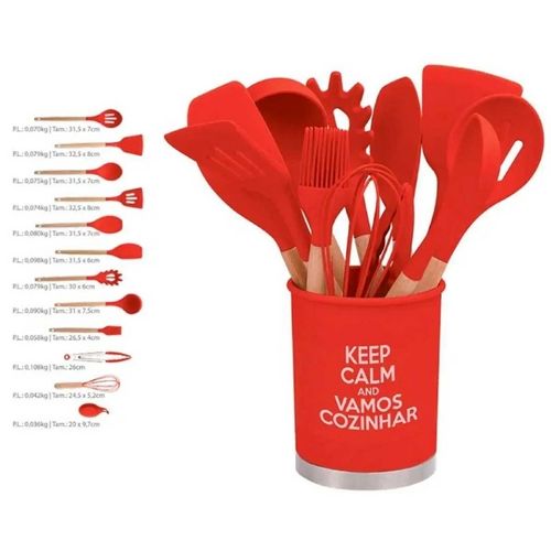 Kit de utensílios de silicone 13 peças 33cm UniHome