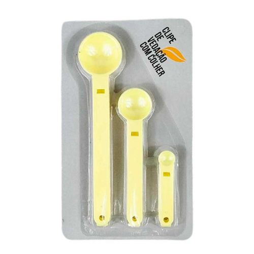 Clipe de vedação com colher 3 peças cores sortidas Livon Livon Shop