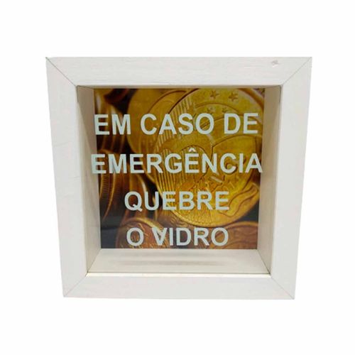 Quadro Cofre 5x14x14cm em Madeira Vipa