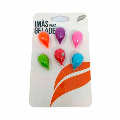 Jogo de imãs de plástico balões 6 peças Livon
