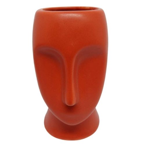 Vaso Rosto Decorativo 10cm em Porcelana Livon
