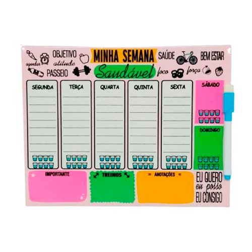 Planner de metal com caneta 26x20cm JB Criações