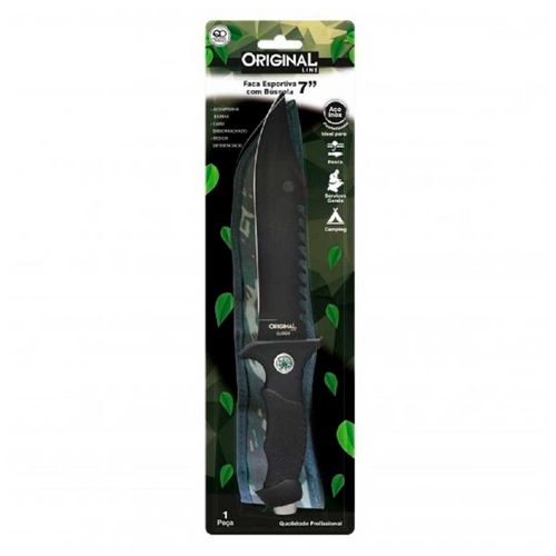 Faca esportiva de aço inox com bainha 32cm Original Line