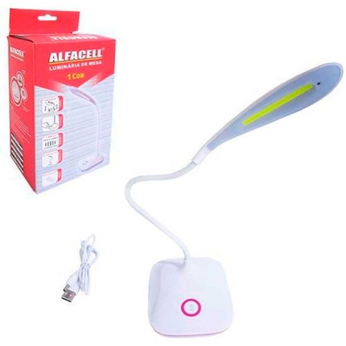 Luminária de mesa USB 14 LEDS 10x13x38cm Imporiente