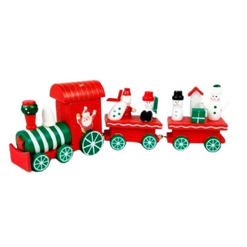 Trem de madeira natalino 24cm Fartex
