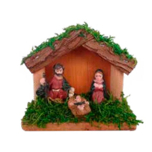 Presépio de resina 10x8cm Rio de Ouro