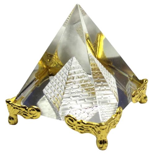 Pirâmide Decorativa 5x6cm em Vidro Forbees