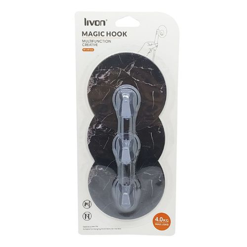 Gancho auto adesivo de plástico modelos sortidos Livon