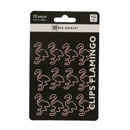 Clips de papel flamingo 12 peças 3cm Bee Unique