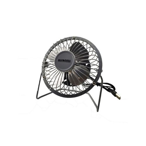 Ventilador de Mesa USB 15x10cm em Metal Alfacell