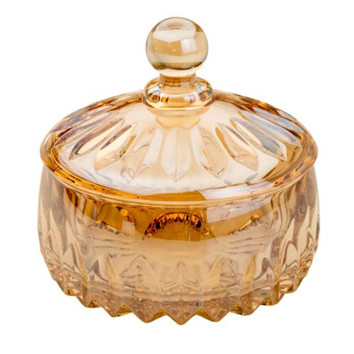 Potiche decorativo de cristal louise ambar 11x11cm Wolff Rojemac