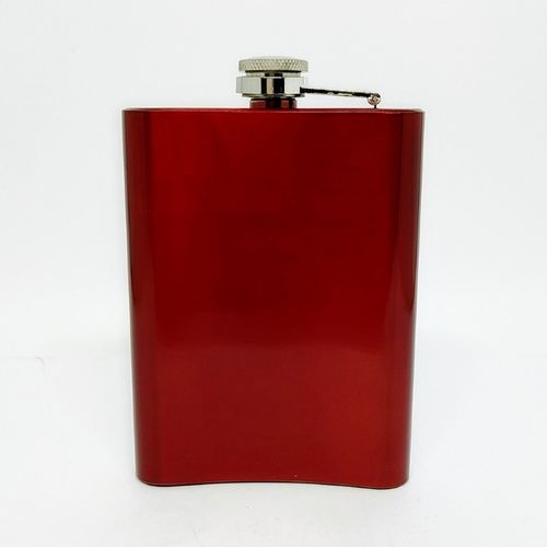 Cantil Porta Bebidas de Metal Vermelho 200ml Livon