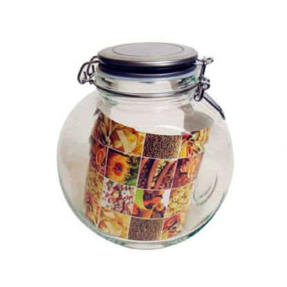 Pote Vidro Tampa Hermetica Md 20 Comercial