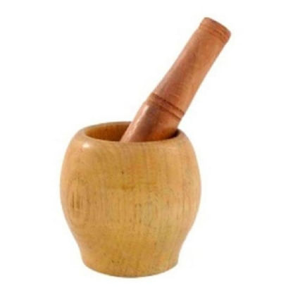 Pilão de Bambu C/ Socador 10x10cm Casita