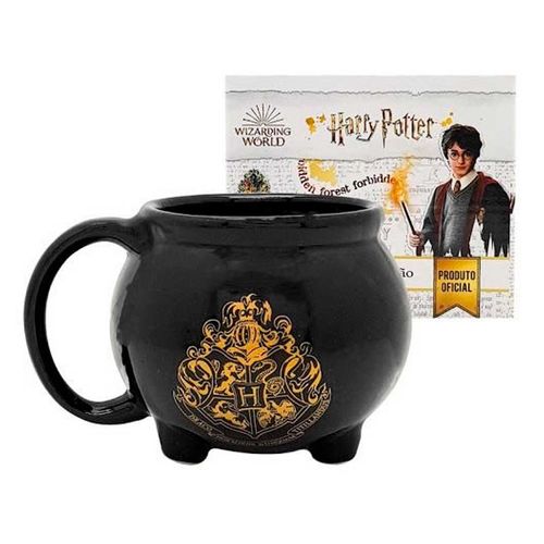 Caneca de porcelana caldeirão Hogwarts 500ml Zona Criativa