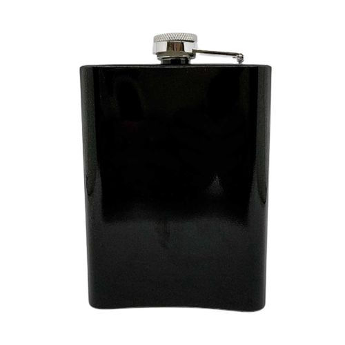 Cantil Porta Bebidas de Metal Preto 200ml Livon