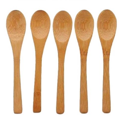 Kit de Colheres de Bambu 12cm 5 Peças Wincy