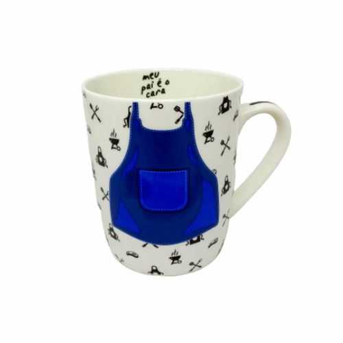 Caneca Pai Churrasqueiro 400ml Cerâmica Wellmix