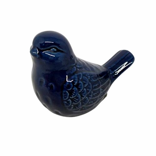 Pássaro Decorativo em Porcelana 8x10cm Colorido Interponte