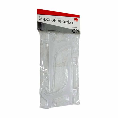 Suporte de Acrílico P/ Pratos 2 Peças 13x7cm Top Rio