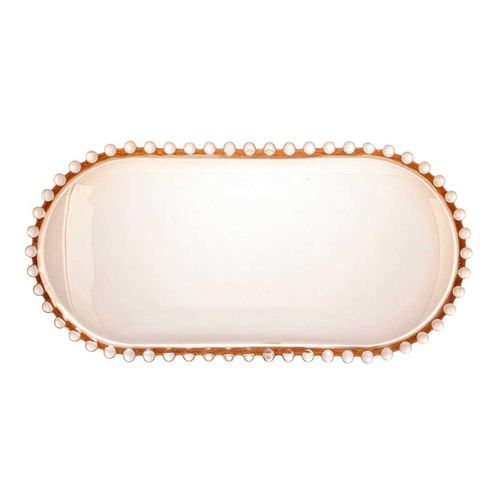 Travessa Pearl 30x15x2cm em Cristal Âmbar Rojemac