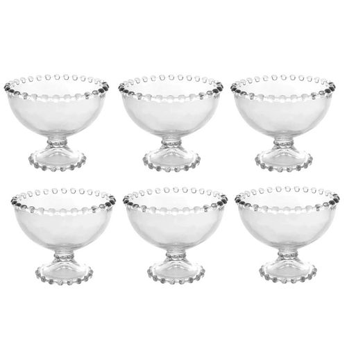 Jogo de Taças Cristal P/ Sobremesa Pearl 6 Peças 11x9cm Rojemac
