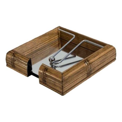 Porta Guardanapo Espelhado 15x15cm Bambu Decorex