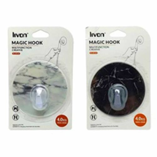 Gancho auto adesivo de plástico modelos sortidos 9cm Livon