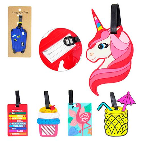 Identificador Tag de Bagagem Diversos Modelos Coloridos de Silicone BM36