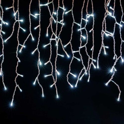 Pisca Pisca Cascata Led Branco 8 Funções 100L 2,3M 127V Rio de Ouro