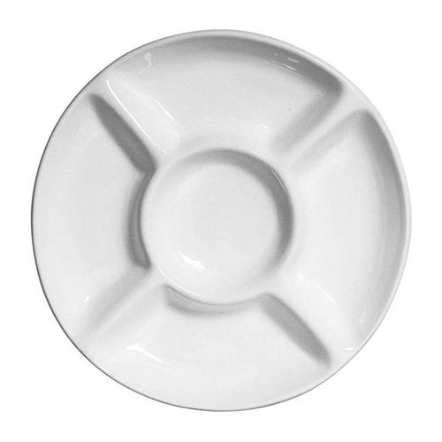 Petisqueira melamina redonda 5 divisórias 30cm Unihome