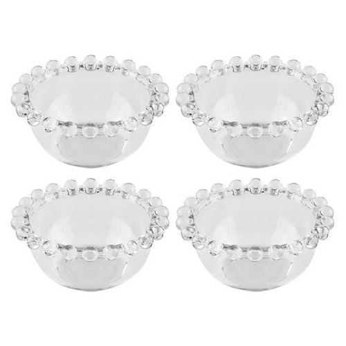 Conjunto Bowls de Cristal Pearl 4 Peças 9x4cm Rojemac