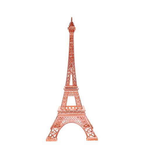 Torre Eiffel Decorativa 18cm Rose em Metal Livon