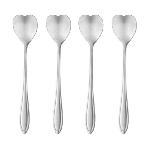Conjunto de Colheres Heart P/ Chá de Aço Prateado 4 Peças Rojemac