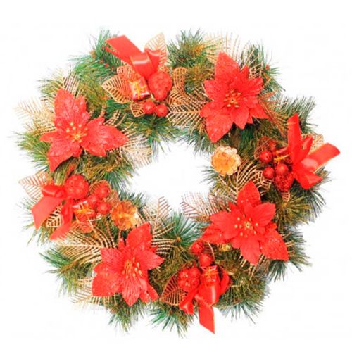 Guirlanda Natalina Decorativa 41cm em MDF Fartex