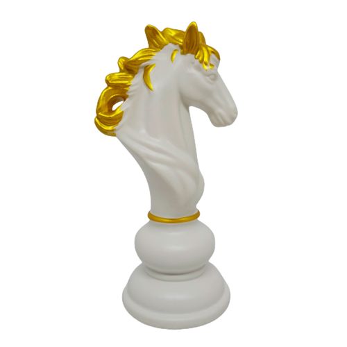 Xadrez Decorativo de Porcelana Branco 18cm Youbai