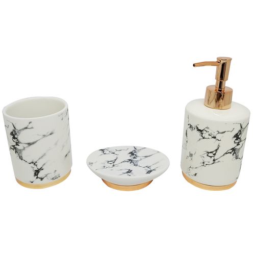 kit Banheiro 3 Peças de Porcelana Amigold