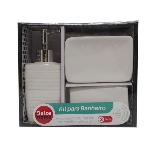 Kit Banheiro 3 Peças em Cerâmica Dolce Home  Dolce Home