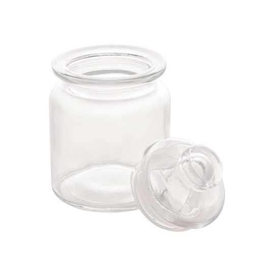 Porta Mantimentos de Vidro 260ml  C/ Tampa de Vidro Arena  Lyor