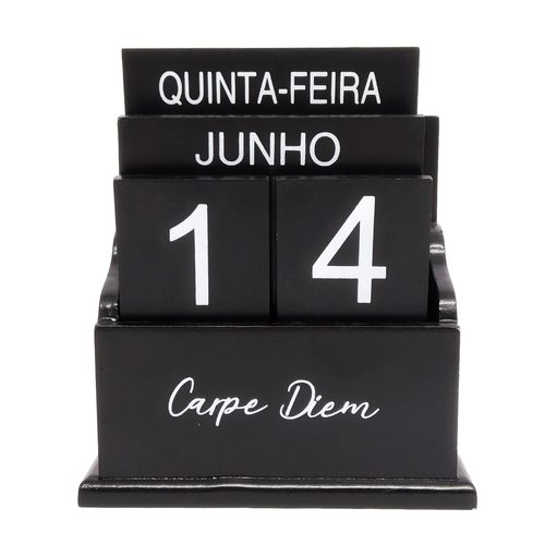 Calendário Decorativo 15x13cm  em MDF Golden Rio