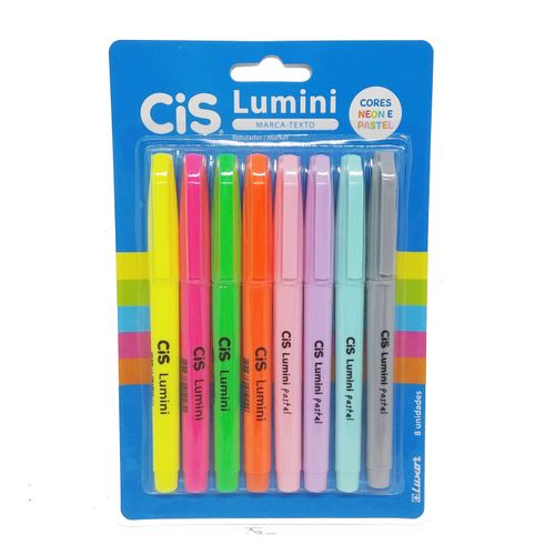 Kit Marca Texto Lumini 8 Peças em Plástico Cis