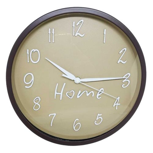 Relógio de Parede Home 30cm em Plástico e Vidro Imporiente