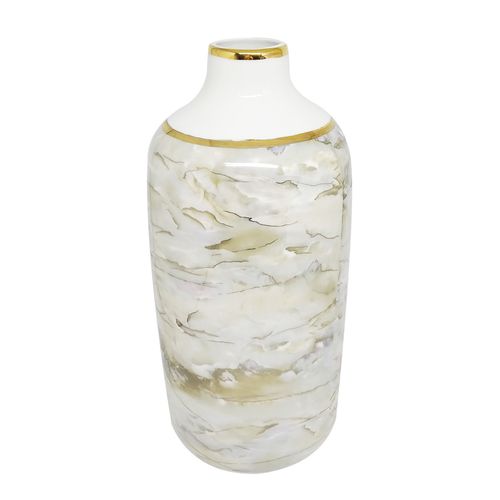 Vaso Decorativo de Cerâmica 15,2x15,2x33,5cm Mabruk