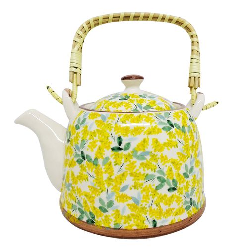 Bule C/ Infusor 750ml de Porcelana 18x18x14cm Multiart